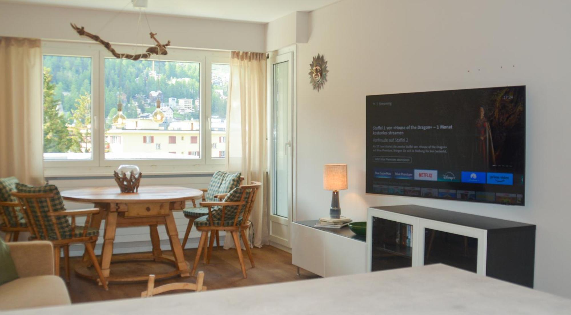 swissme-Seeblick-Balkon-55qm-Parkplatz-Nahe Bergbahn St. Moritz Exterior foto